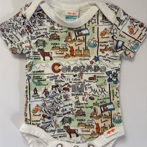 Colorado Map Print Kids Bodysuit